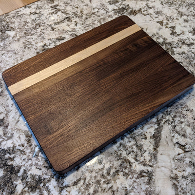 Cutting Board: Walnut with Maple Accent