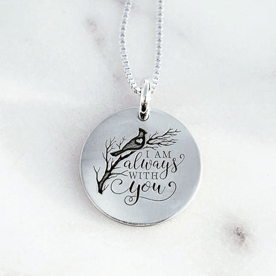 Engraved Sterling Silver Disc & Chain