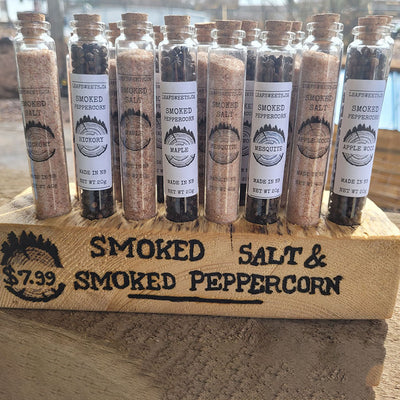 Cold Smoked Salts and Peppercorn
