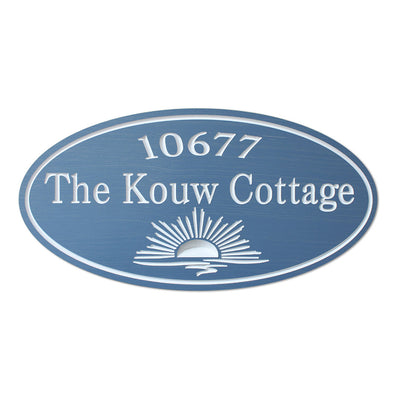 Cottage Sign with Carved Graphics