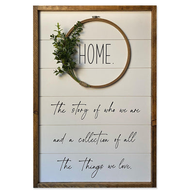 Large Wood Shiplap Home Sign