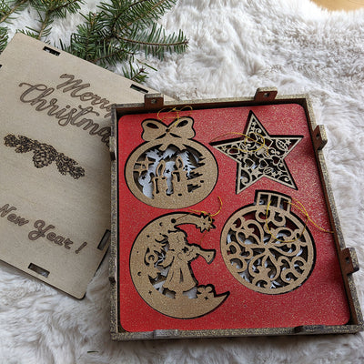Christmas Ornaments With Gift Box