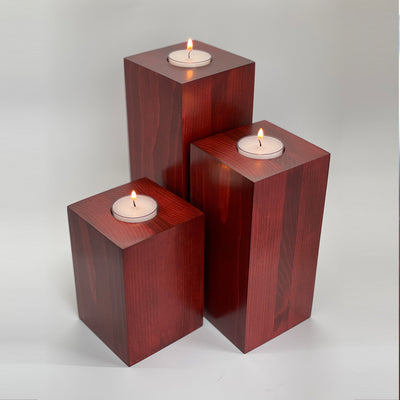 Pillar style candle holders (set of 3)