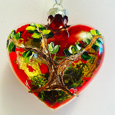 Heart Ornament Glass Art